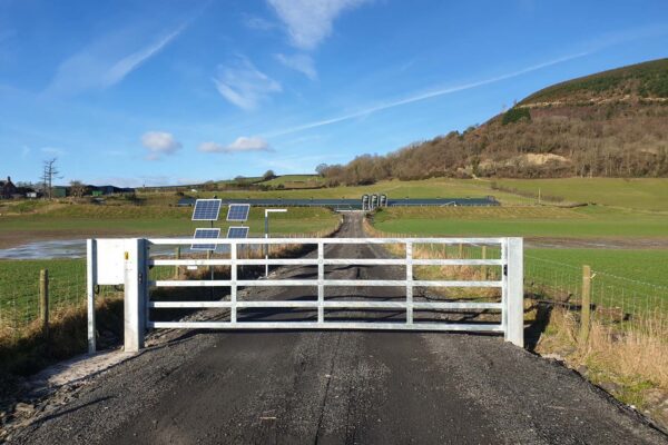 Electric Farm Gate system installed near Caersws, Powys.